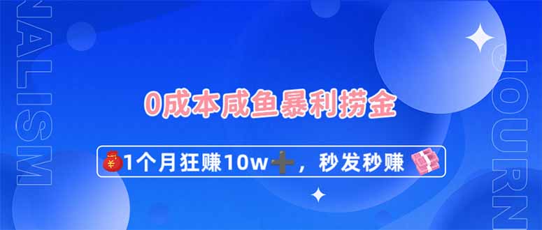 （14257期）0成本闲鱼暴利捞金，1个月狂赚10W+，秒发秒赚新玩法-云创网:网创终点站