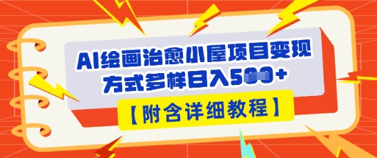 AI绘画治愈小屋项目，变现方式多样，小白也能操作(附详细教程)-云创网:网创终点站