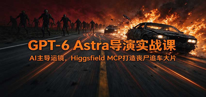 GPT-6 Astra导演实战课:AI主导运镜,Higgsfield MCP打造丧尸追车大片-云创网:网创终点站