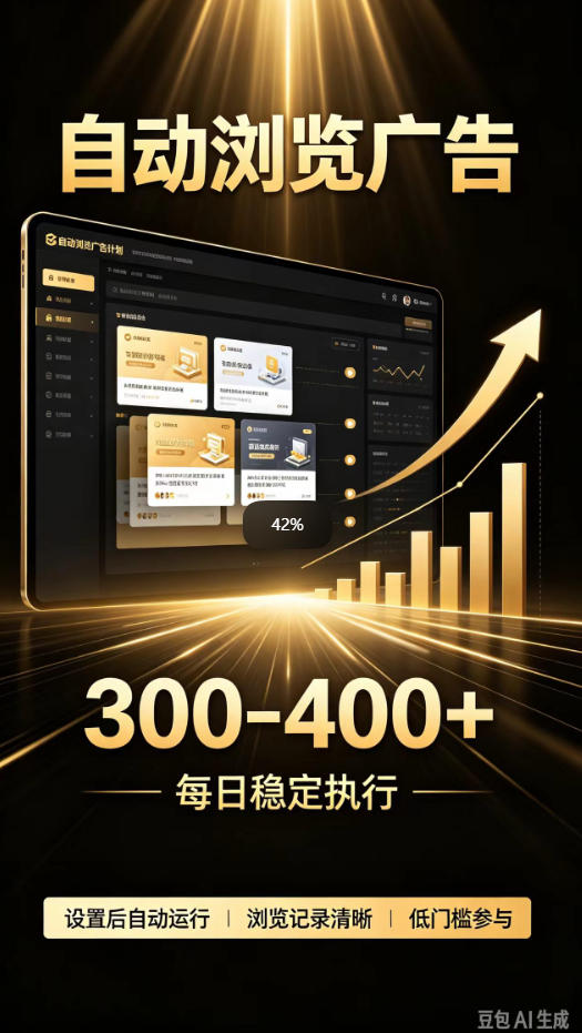 自动浏览广告计划,0门槛副业,日入300-400,躺賺稳定风口项目,无需人工操作,解放双手【揭秘】-云创网:网创终点站