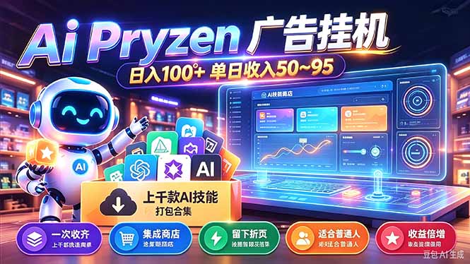 Pyrzen广告挂机， 全自动挂机风口项目， 单日50-95/天 虽然不是很暴力但是很稳-云创网:网创终点站