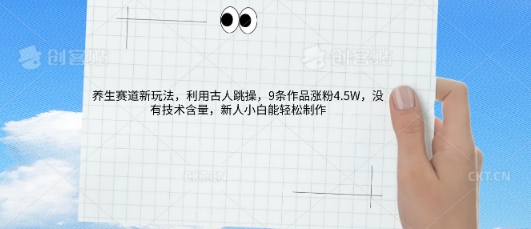 AI养生赛道新玩法,10条作品涨粉5.2W,操作简单,新人小白能轻松制作-云创网:网创终点站
