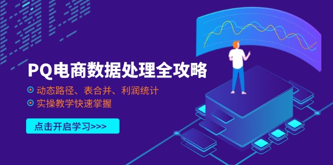 （14240期）PQ电商数据处理全攻略，动态路径、表合并、利润统计，实操教学快速掌握-云创网:网创终点站