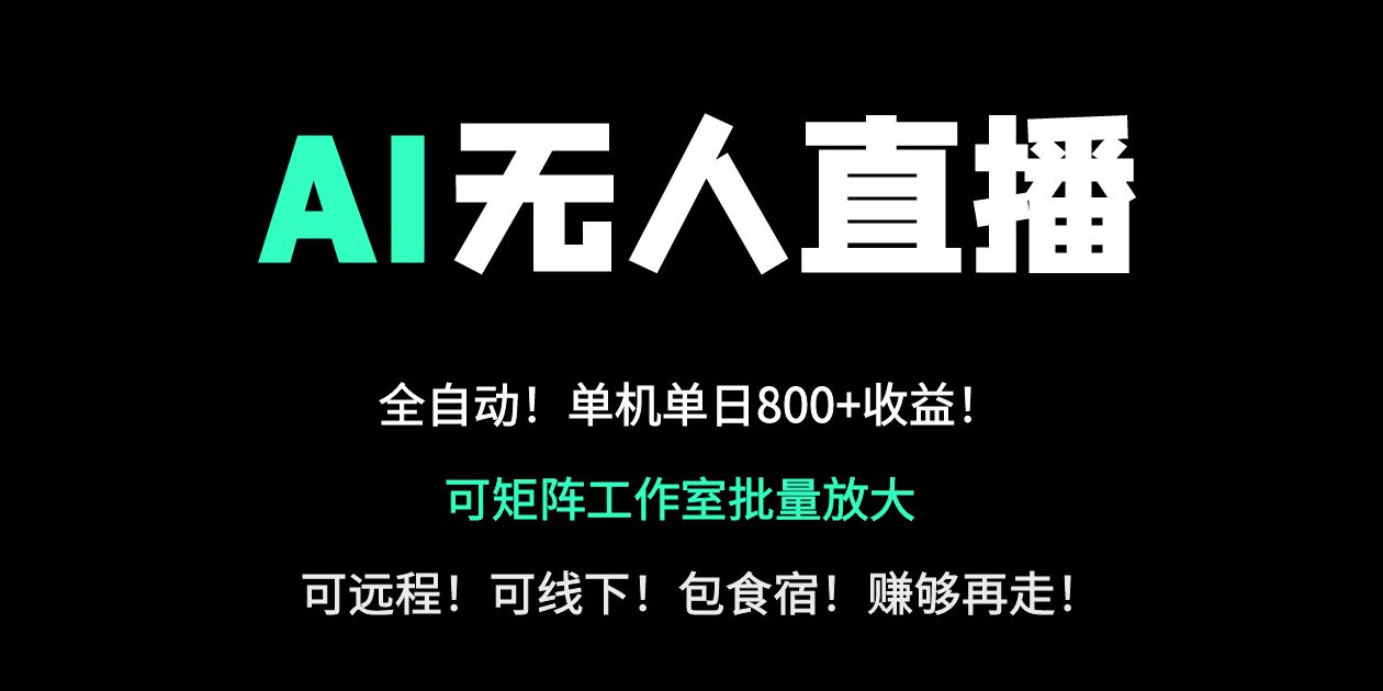 （14179期）24小时自动带货！AI无人直播副业日赚800+，轻资产创业首选-云创网:网创终点站