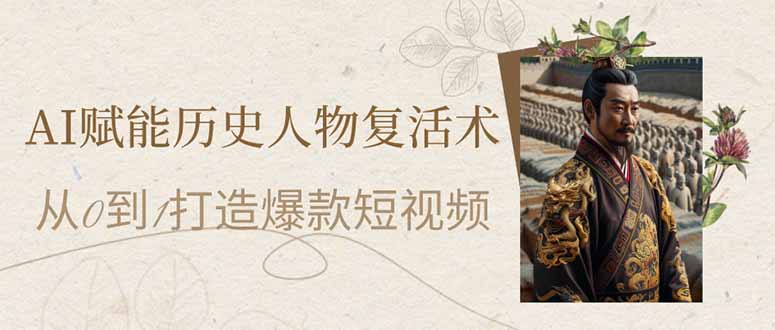 （14311期）AI赋能历史人物复活术：从0到1打造爆款短视频-云创网:网创终点站