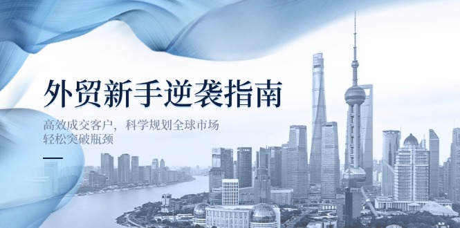 （14201期）外贸新手逆袭指南：高效成交客户，科学规划全球市场，轻松突破瓶颈-云创网:网创终点站