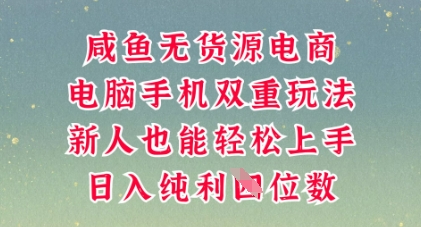 咸鱼无货源电商，多种运营方式，带你从零到一拿结果，可做代运营，也可软件一键发布【揭秘】-云创网:网创终点站
