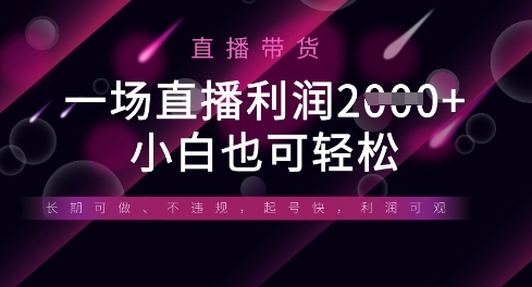 半无人直播带货，一场利润数张，适合所有平台玩法，小白也可轻松-云创网:网创终点站